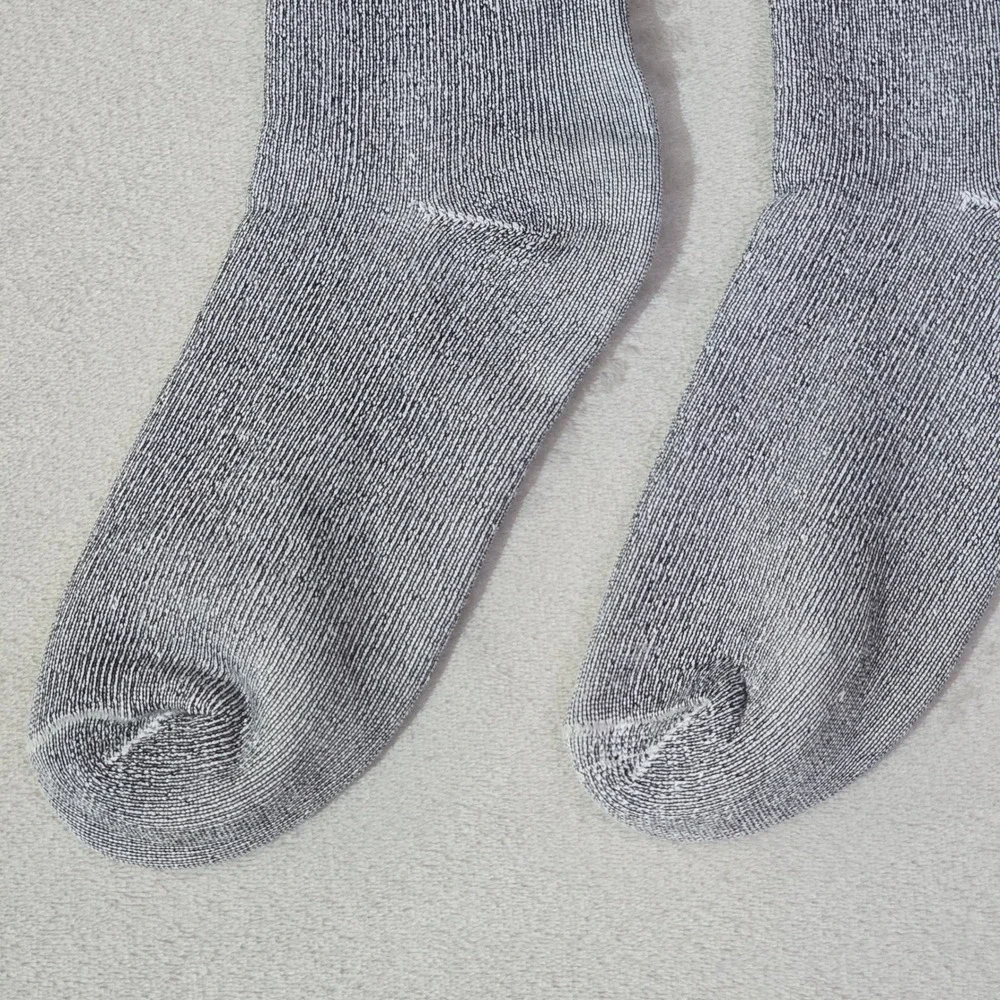 Hunting Boot Socks Mens Gray Marl Blaze Orange Deer Head Crew Length Vintage